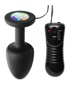 Gem Accented Vibrating Anal Plug - AD436