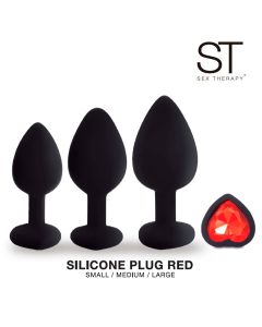 Kit anal silicone plug - KIT BY17-154 RED