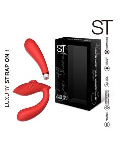 DOBLE ESTIMULADOR LUXURY STRAP ON 1 - ST-KIT-0019